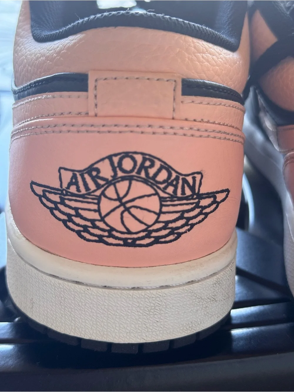 Jordan men’s Low-Top Sneakers in Peach/Black